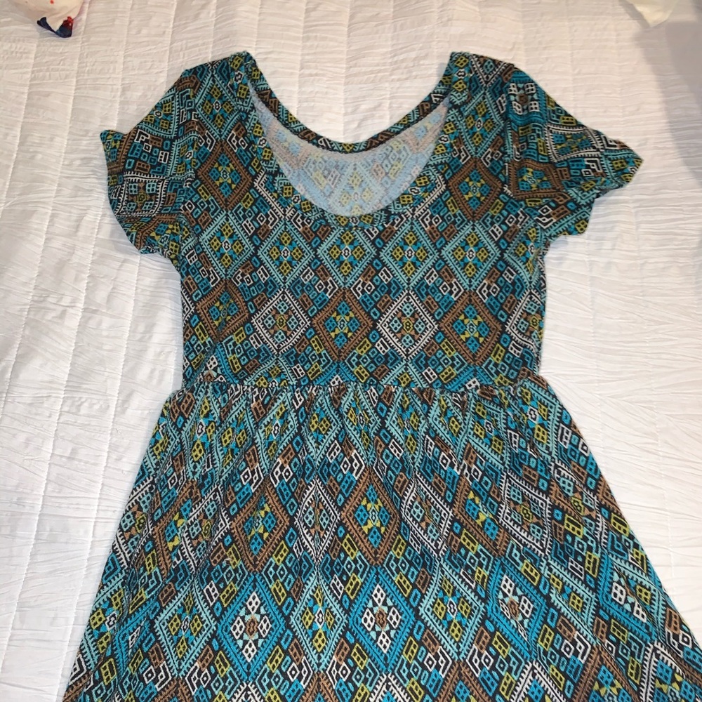 Light weight fit n flare sweater dress